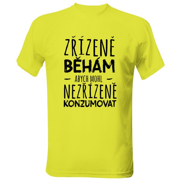 Pánské funkční tričko s potiskem Zřízeně běhám
